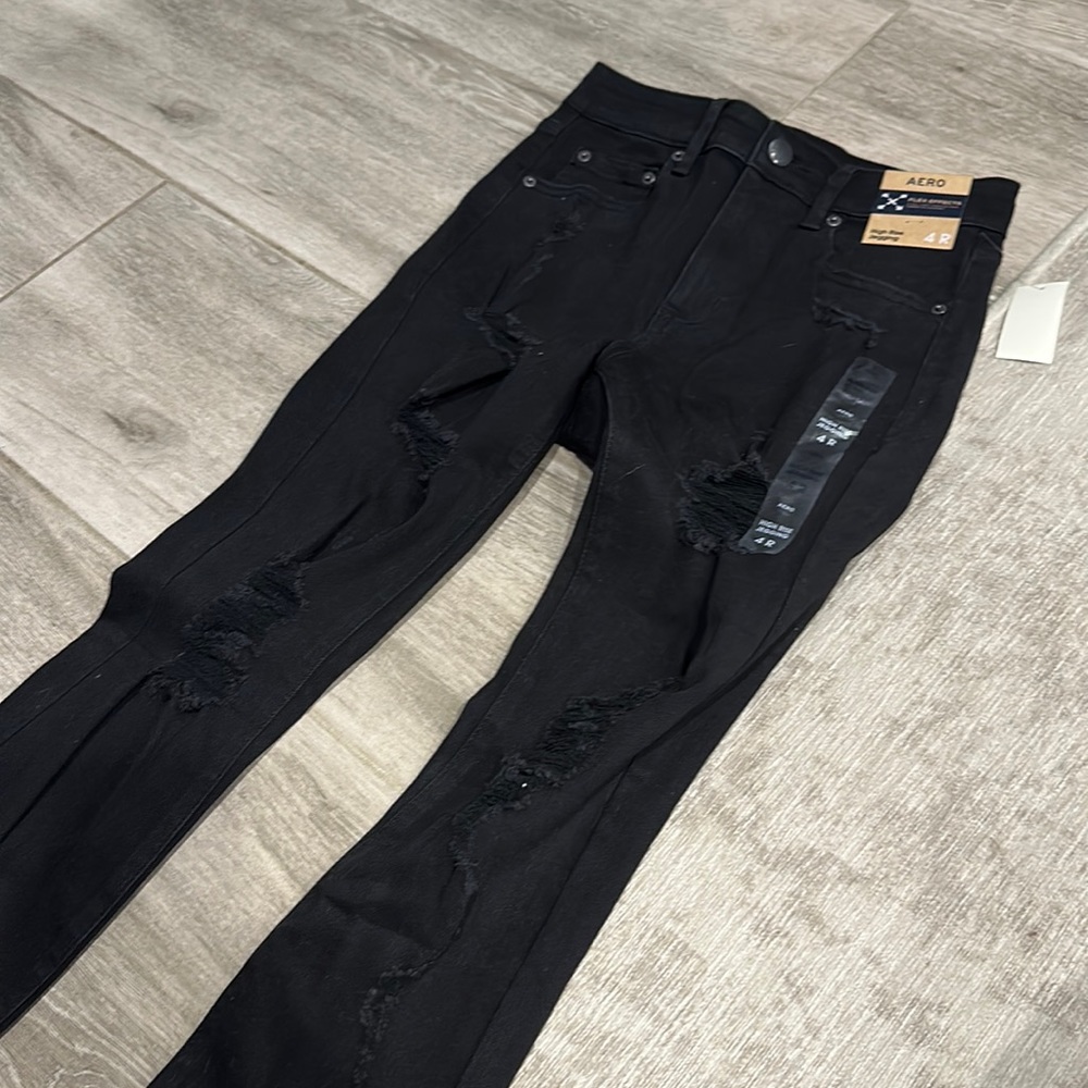 women’s black jeans aero brand new